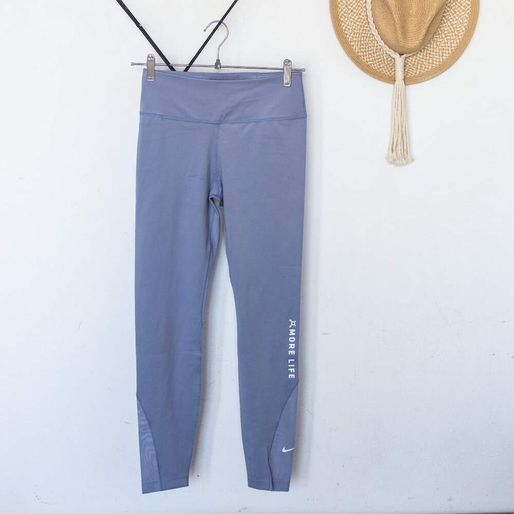 Nike x Orangetheory OTF // Lilac Purple Dri-Fit Leggings - Mesh Calf Design